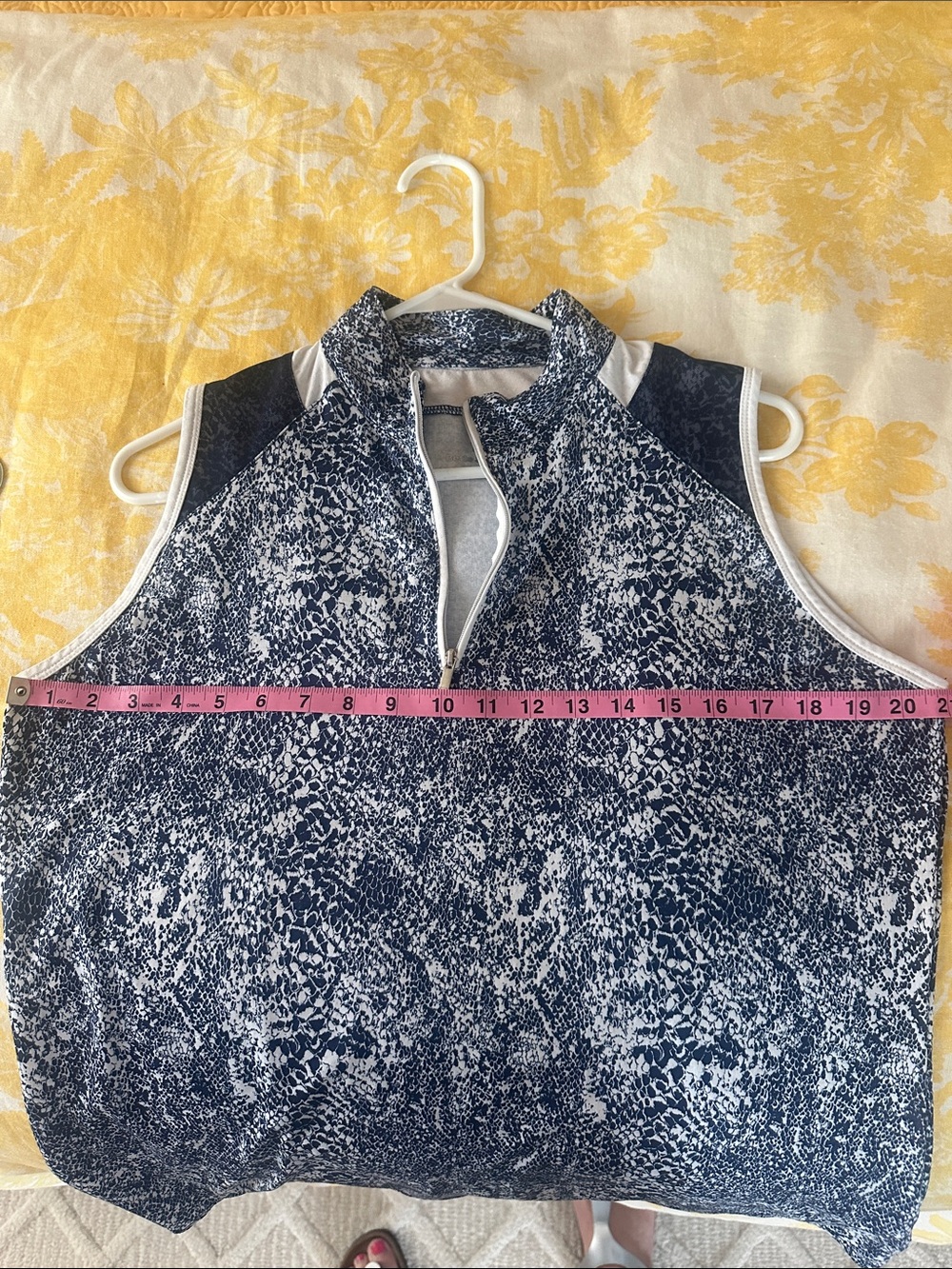 Sleeveless Blue & White Printed Golf Skort Set - Picture 4 of 5